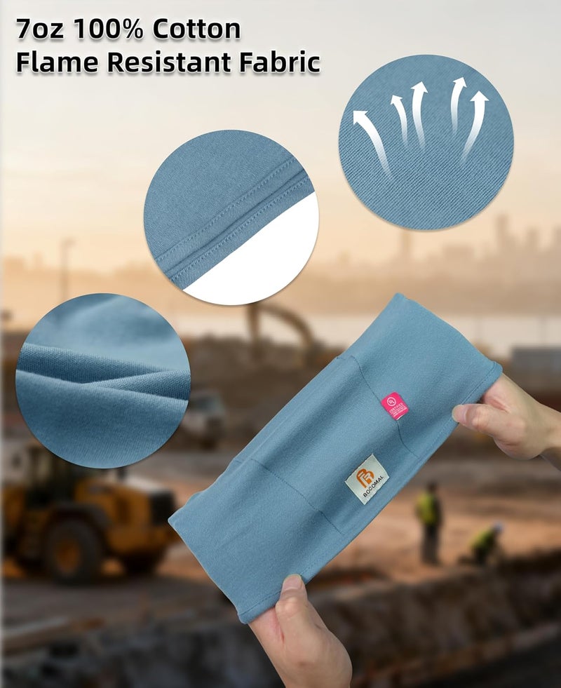 BOCOMAL FR Flame Resistant Balaclava Face Mask Arc Rated NFPA2112 CAT2 Helmet Liner Covering Hood for Welding - Image 3